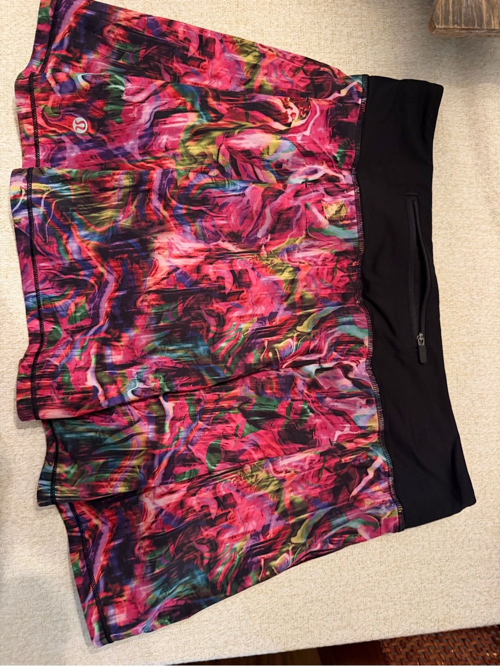 lululemon athletica Multicolor Floral-Print Active Skirt with Black Waistband s8